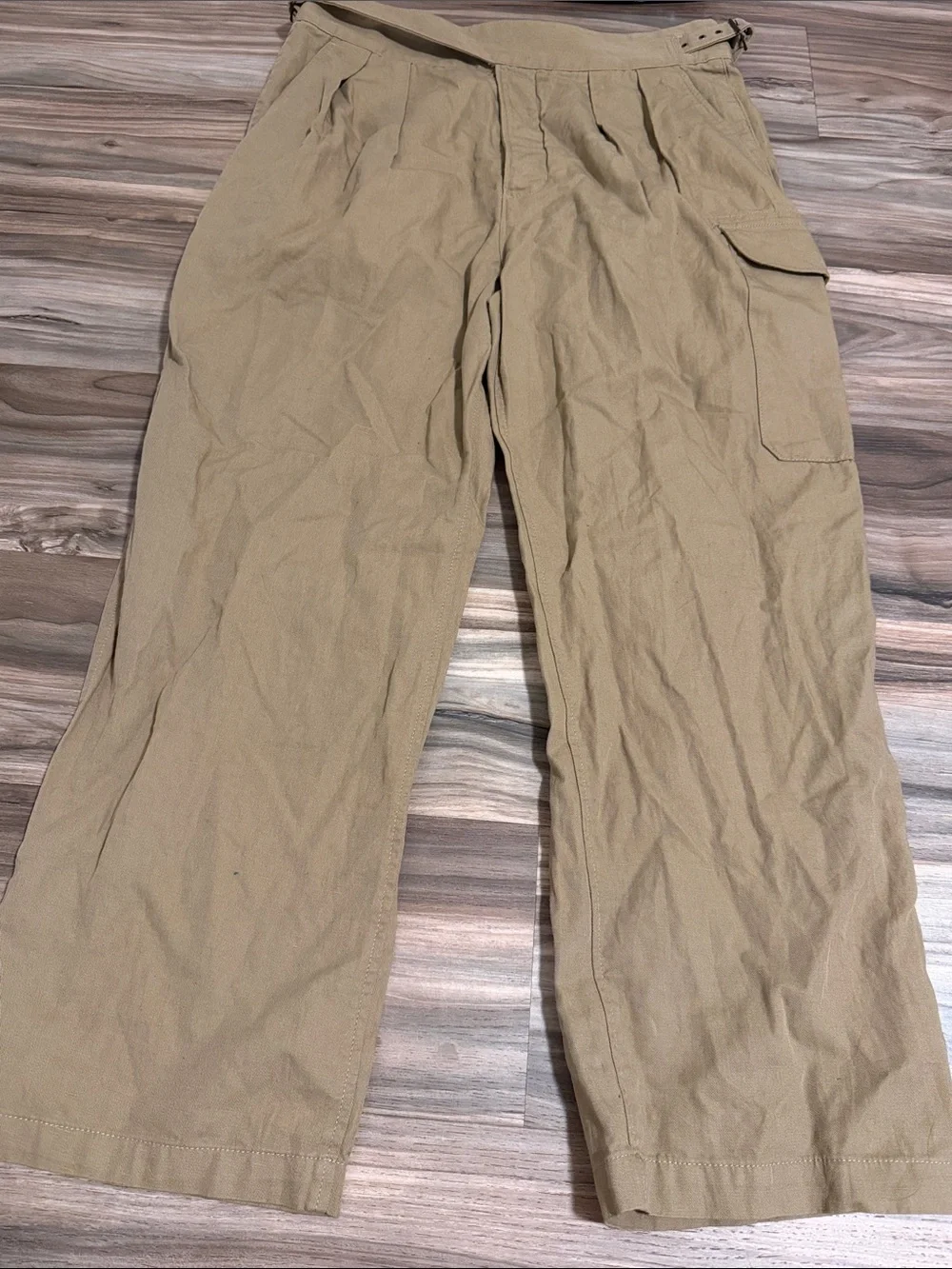 Banana Republic Heritage Linen Explorer Cargo Pant Khaki Women’s Sz. 16 NWT